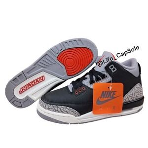 Size 4.5Y Nike Air Jordan 3 Retro OG GS 'Black Cement DM0967-010 Youth Women's 6